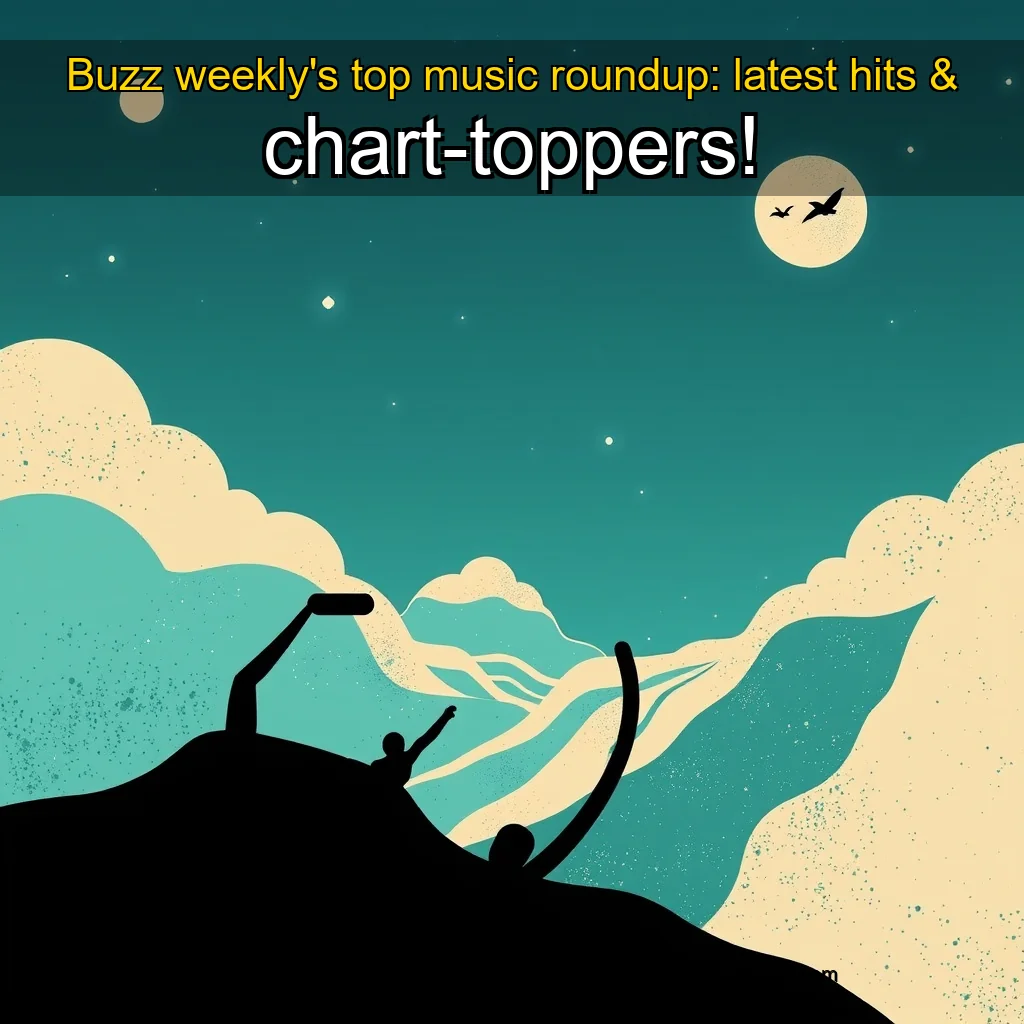 Artistic representation for Buzz weekly's top music roundup: latest hits & chart-toppers!