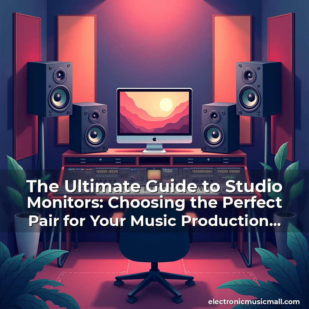 Artistic representation for The Ultimate Guide to Studio Monitors: Choosing the Perfect Pair for Your Music Production Space