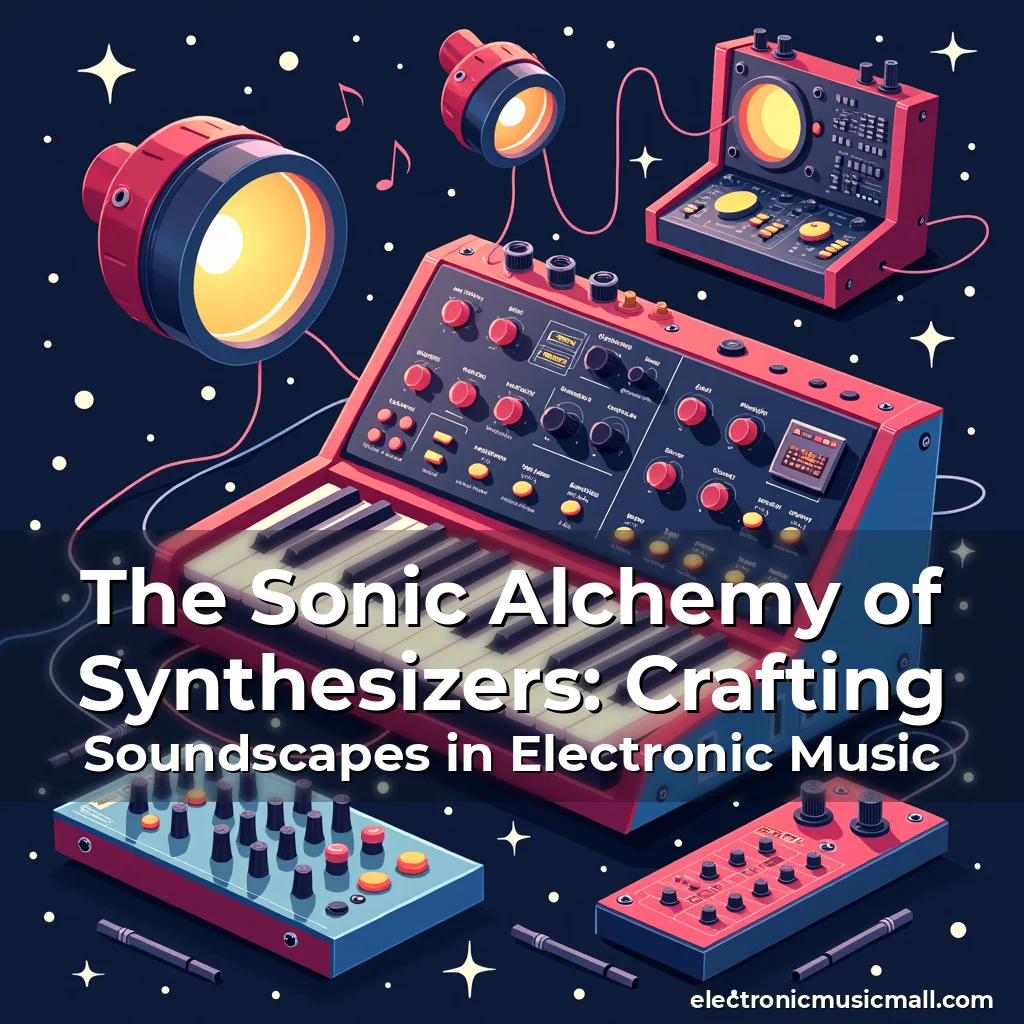 Artistic representation for The Sonic Alchemy of Synthesizers: Crafting Soundscapes in Electronic Music